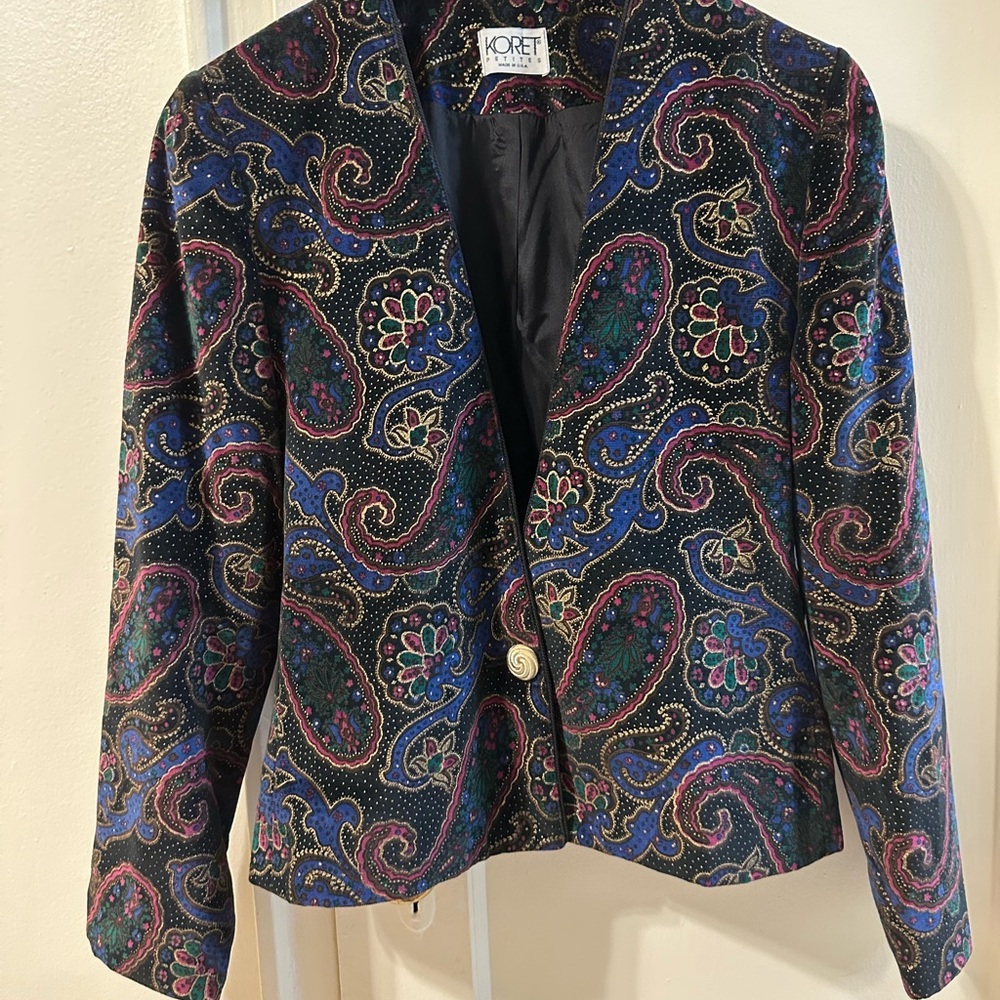 Koret Petites Multicolor Paisley Jacket